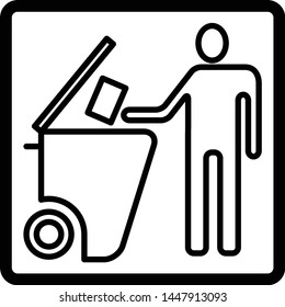 Trash dumpster vector is used for the garbage dump icon