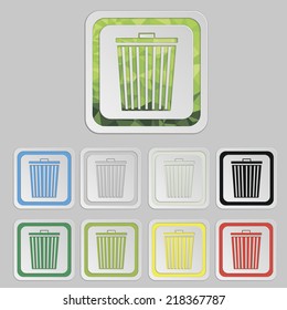 Trash ecology vector icons