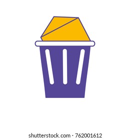 trash and envelope icon