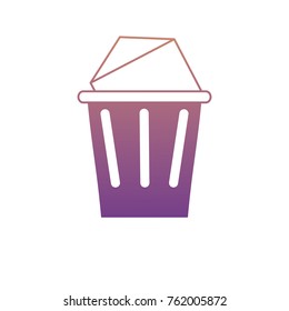 trash and envelope icon