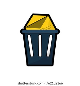 trash and envelope icon