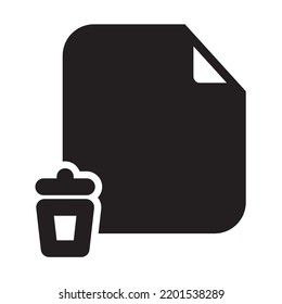 Trash Files Icon Solid Style