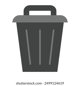 Trash Flat Icon Design For Personal nad Commercial Use