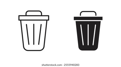 Trash flat simple vector symbols illustration.