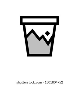 trash full favorites icon vector