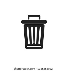 Trash garbage bin icon symbol.