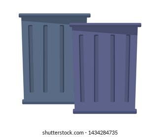 trash garbage can icon cartoon vector illustration graphic design