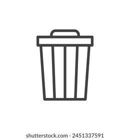 Trash and Garbage Icons. Delete Button and Rubbish Basket Symbols.