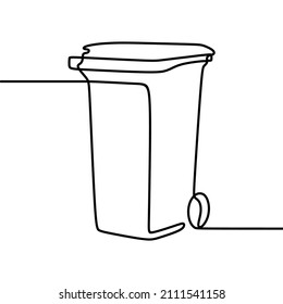 trash garbage oneline continuous single line art
