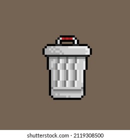 trash garbage in pixel art style