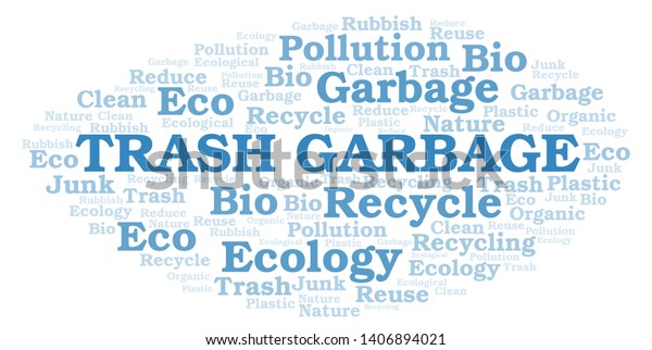 Trash Garbage Word Cloud Wordcloud Made Stock Vector (Royalty Free ...