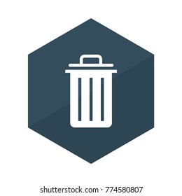  trash Glyph flat