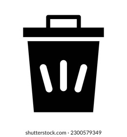 trash glyph icon illustration vector graphic