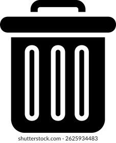trash glyph icon illustration vector