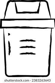 Trash hand drawn vector illustration