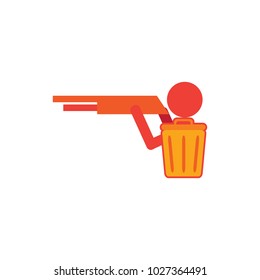 Trash Hunt Logo Icon Design