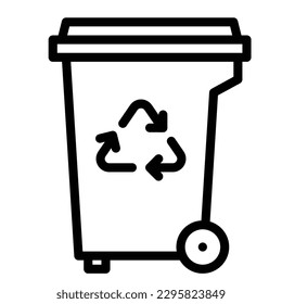 trash Icon Best Quality Outline Symbol Icon Vector Illustration