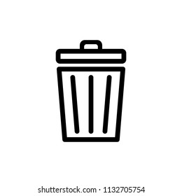 Trash icon. Bin icon. Trash can vector. Delete icon