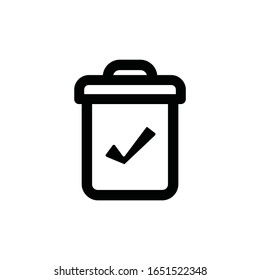 Trash icon. Bin icon. Trash can vector. Delete icon.