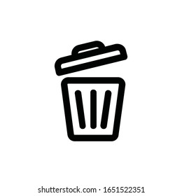 Trash icon. Bin icon. Trash can vector. Delete icon.