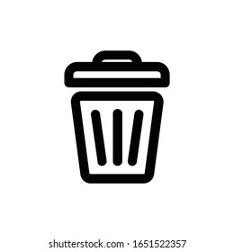 Trash icon. Bin icon. Trash can vector. Delete icon.