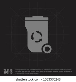 Trash icon - Black Creative Background