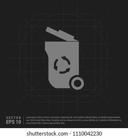 Trash icon - Black Creative Background - Free vector icon