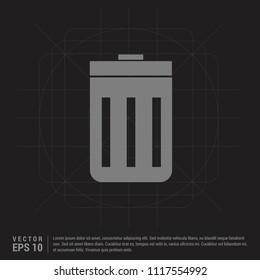 Trash icon - Black Creative Background - Free vector icon