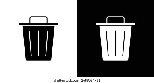 Icono de la papelera. El Vector de silueta negro