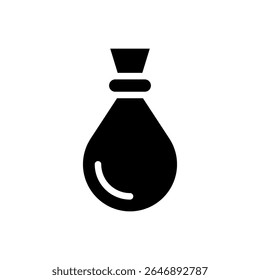 Trash icon. Black vector illustration.