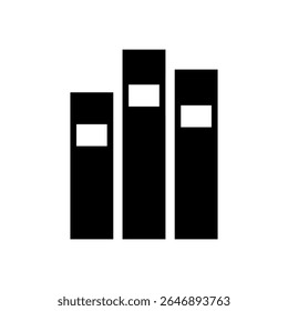Trash icon. Black vector illustration.