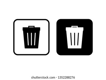 Trash icon. trash can icon. Delete icon vector