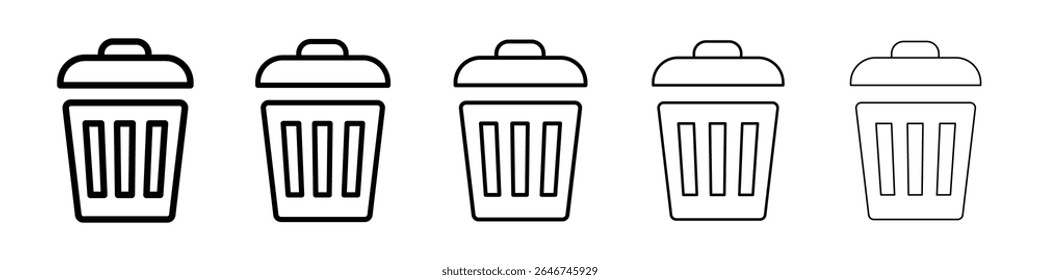 Concepto de icono de basura. Diseño gráfico, logotipo, Web, interfaz de usuario.