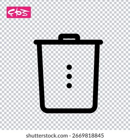 Trash icon, delete icon, destroy icon, EPS format vector icon illustration file
