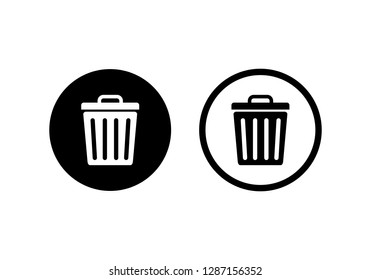 trash icon, Delete icon symbol vector
