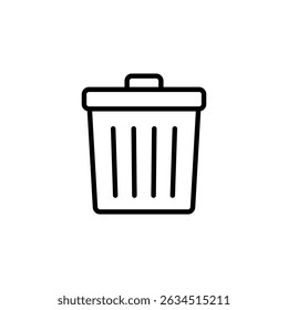 Ícone de lixo. exclua o símbolo vetor. no estilo de linha design em fundo branco. ilustração de vetor