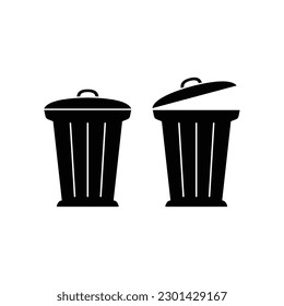 trash icon design. garbage sign and symbol.
