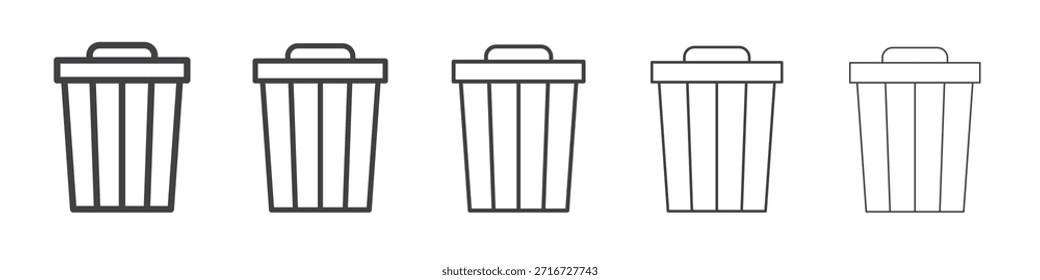 Desenho de ícone de lixo, logotipo, aplicativo, UI. Ilustração vetorial, EPS