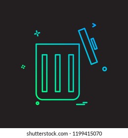 Trash icon design vector