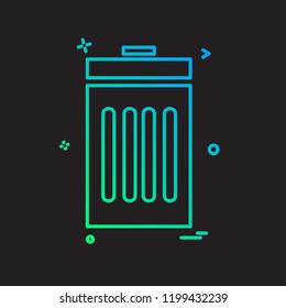 Trash icon design vector