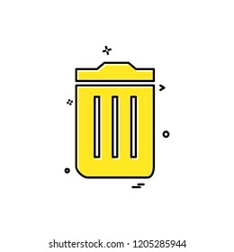 Trash icon design vector