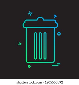 Trash icon design vector