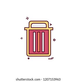 Trash icon design vector