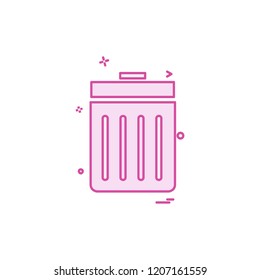 Trash icon design vector