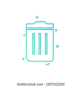 Trash icon design vector
