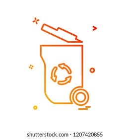 Trash icon design vector