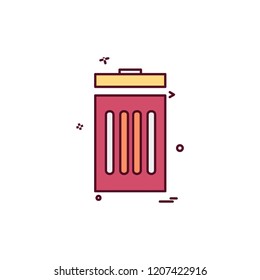 Trash icon design vector