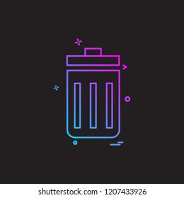 Trash icon design vector