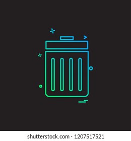 Trash icon design vector