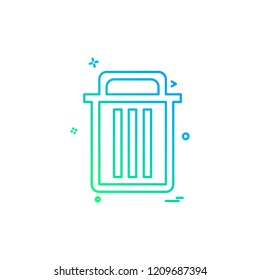 Trash icon design vector